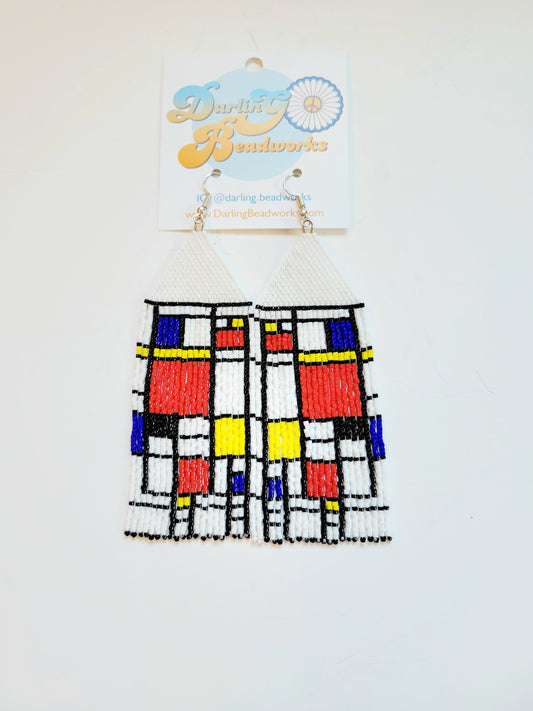 Mondrian Art Earrings