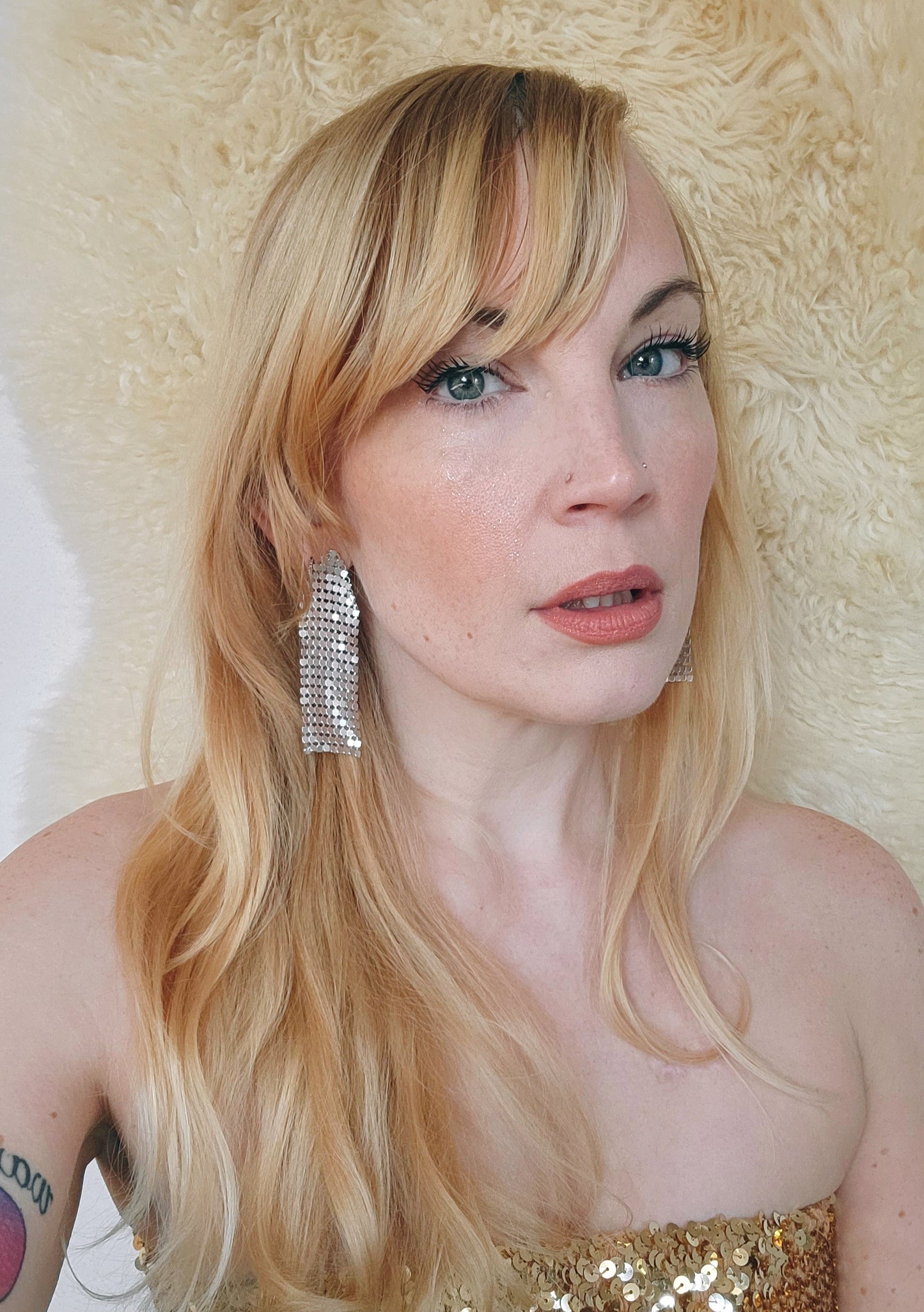 Small Shimmer Earrings in Silver