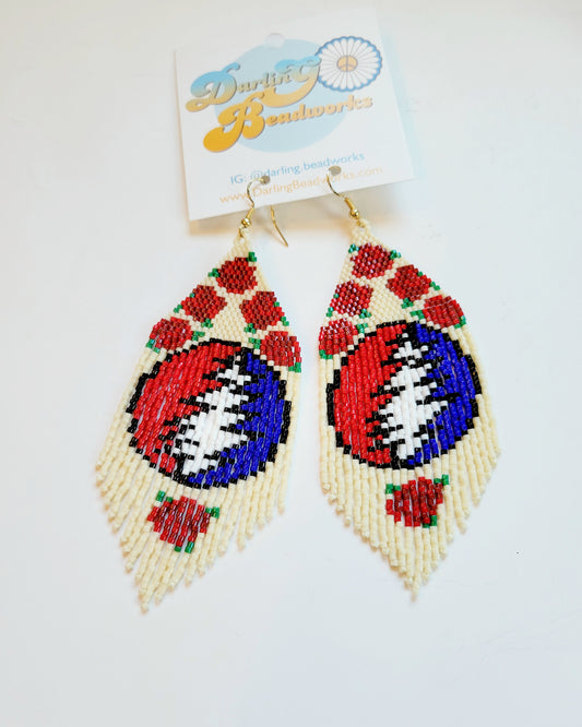 Grateful Dead Stealies & Scarlet Begonias Earrings