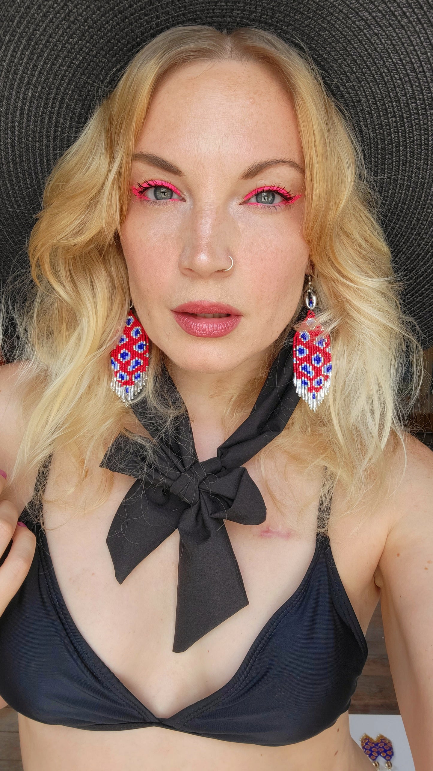 Wild Child Earrings in Red Pout