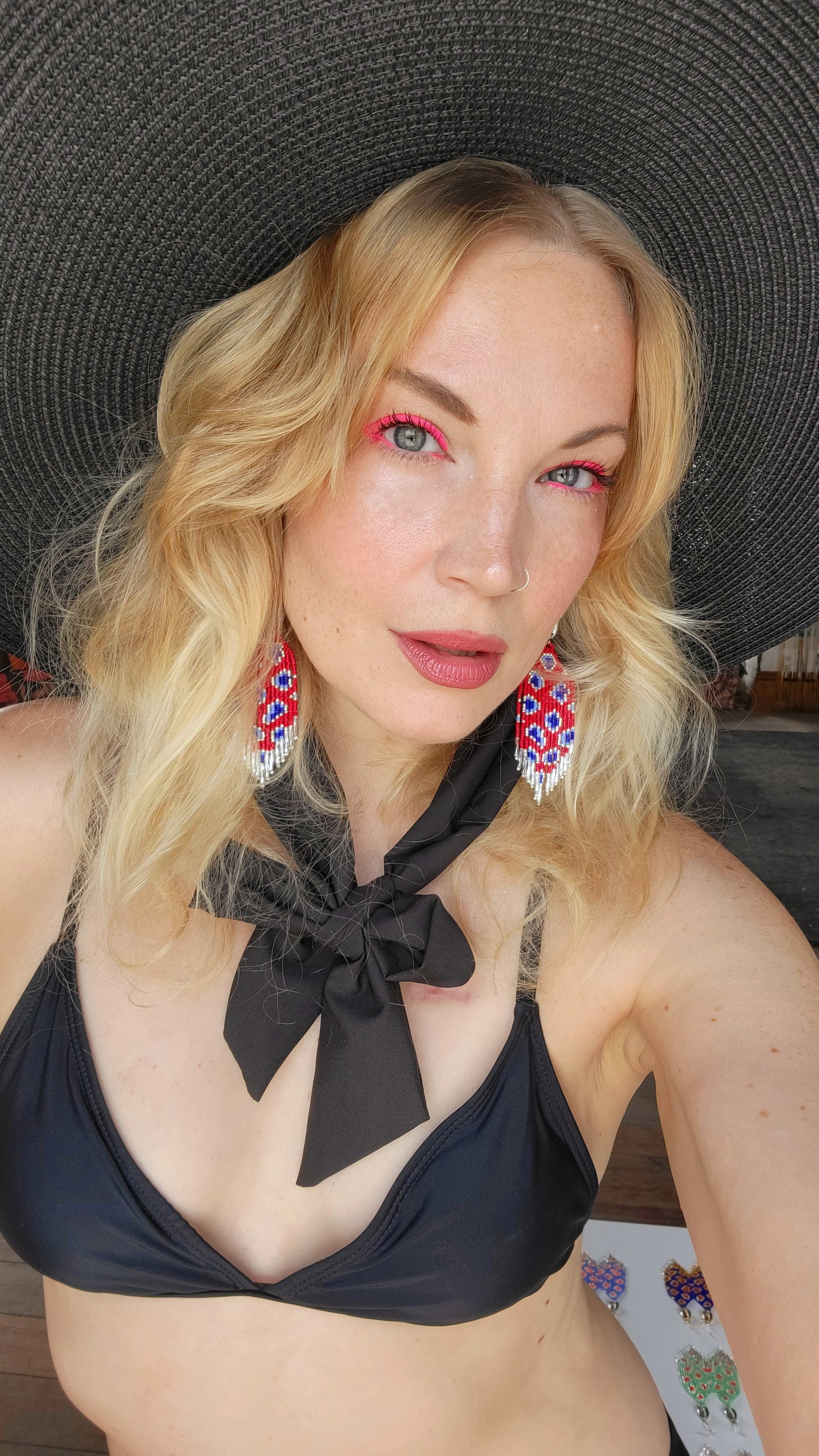 Wild Child Earrings in Red Pout