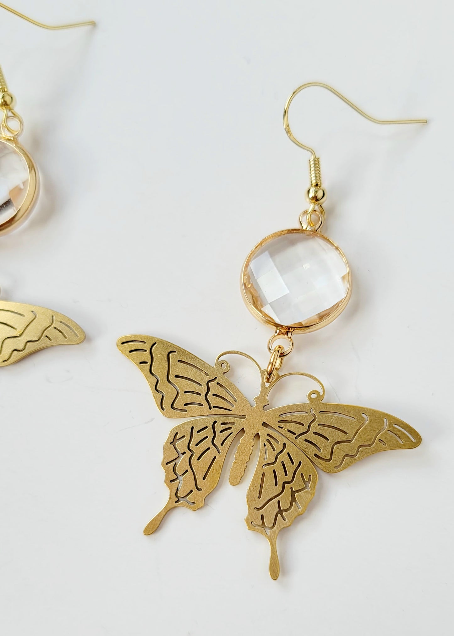 Glass Butterfly Earrings