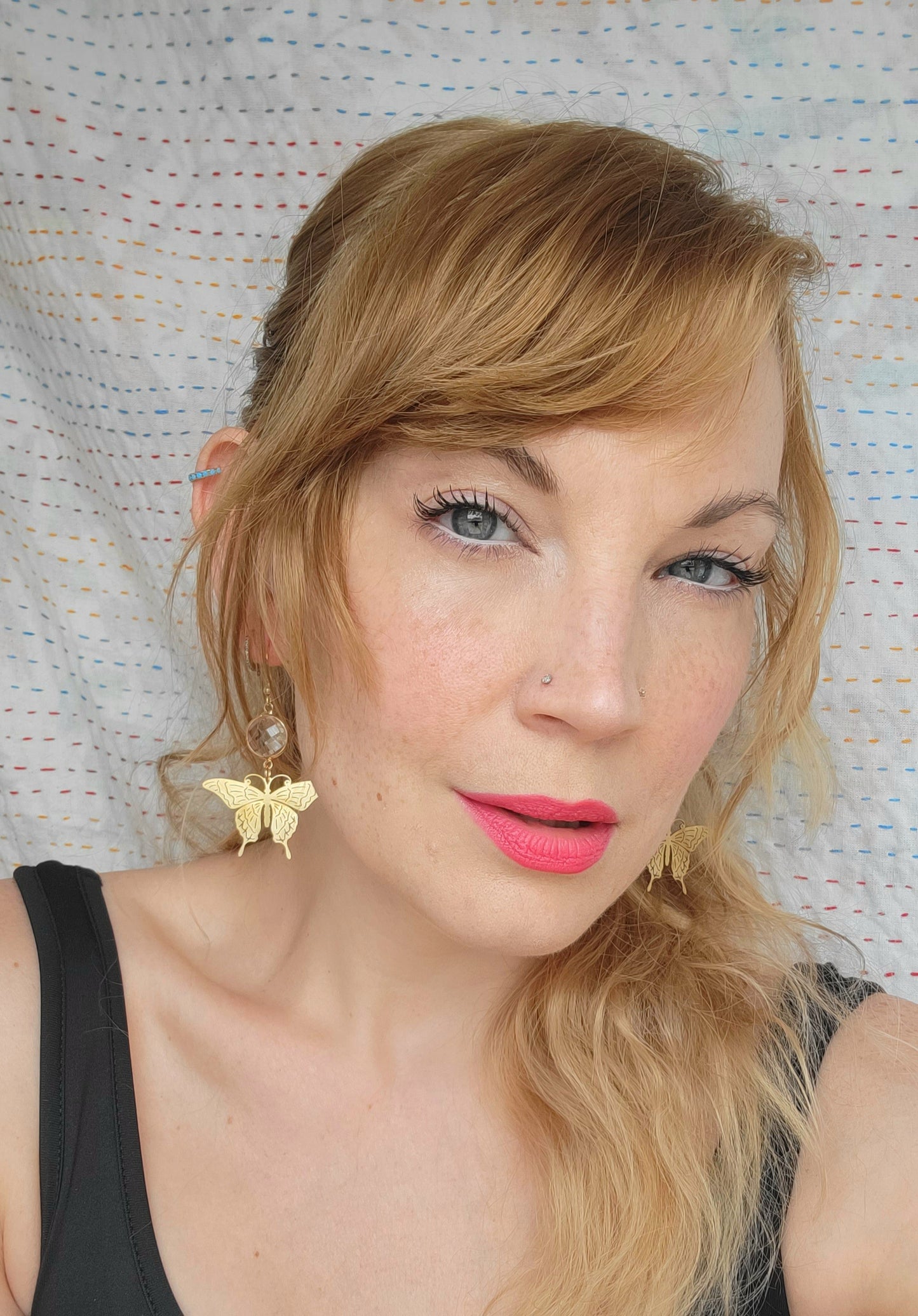 Glass Butterfly Earrings
