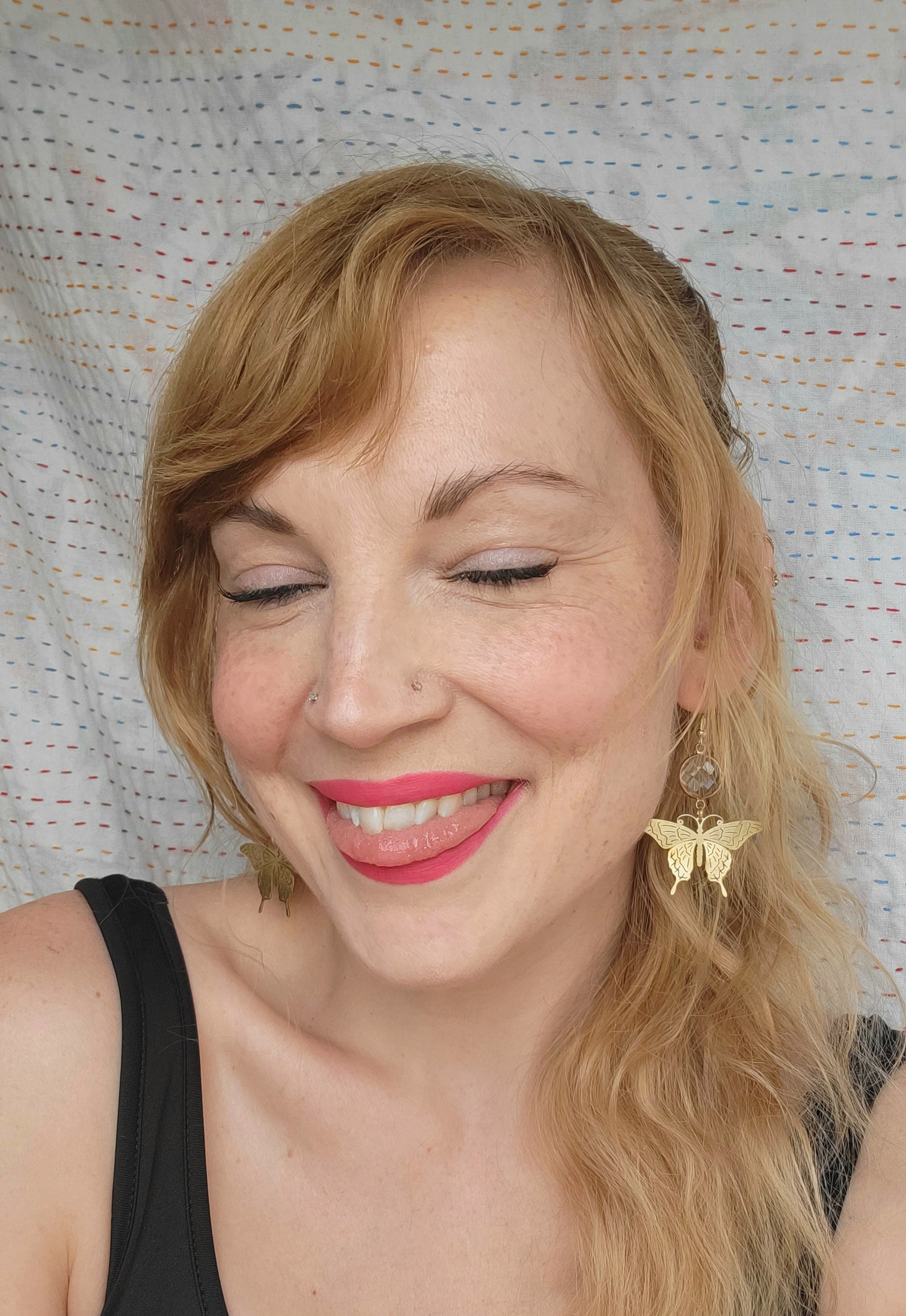 Glass Butterfly Earrings