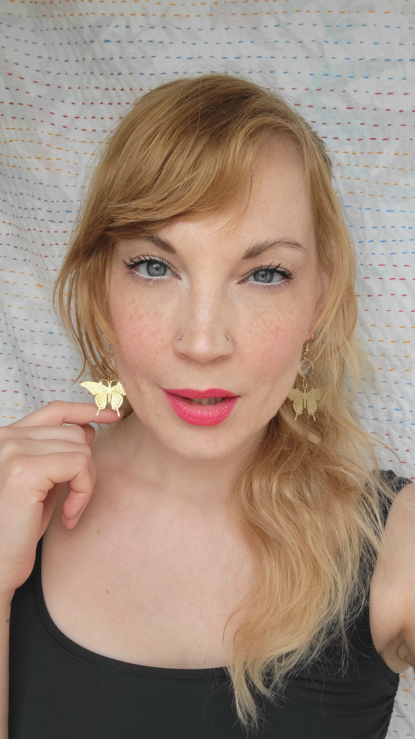 Glass Butterfly Earrings