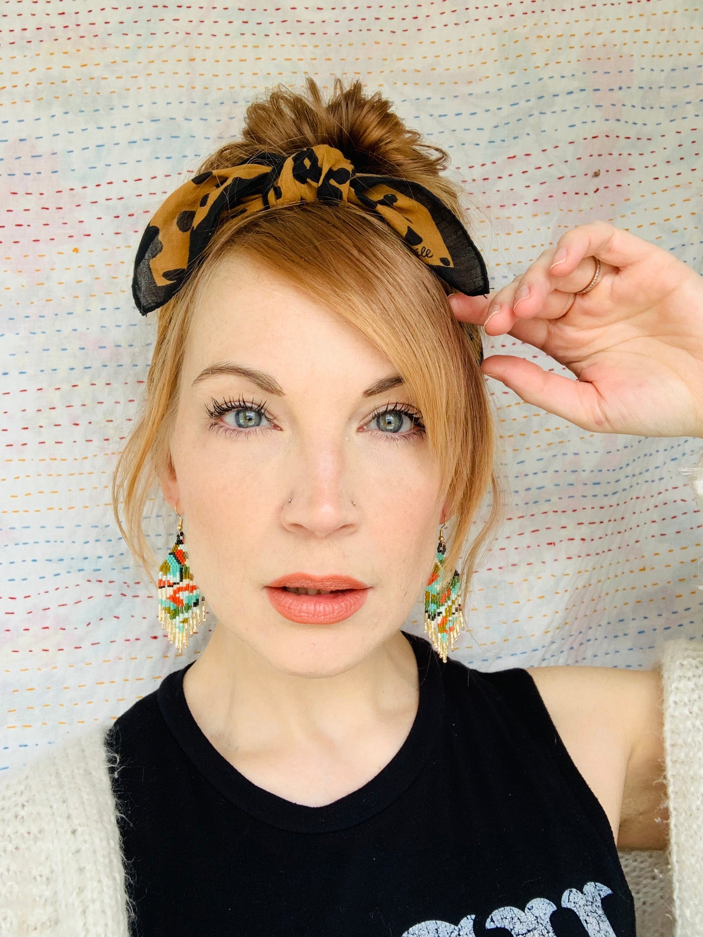 Tie-dyed Circe Earrings