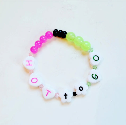 Hand Beaded Stretchy Bracelet 'Hot To Go'