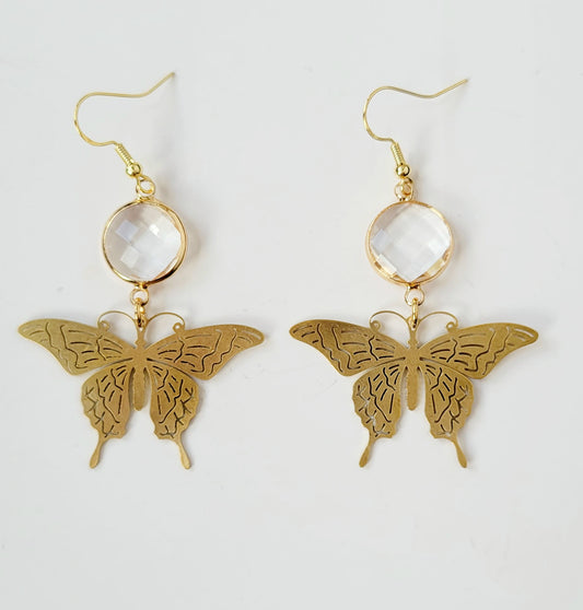 Glass Butterfly Earrings